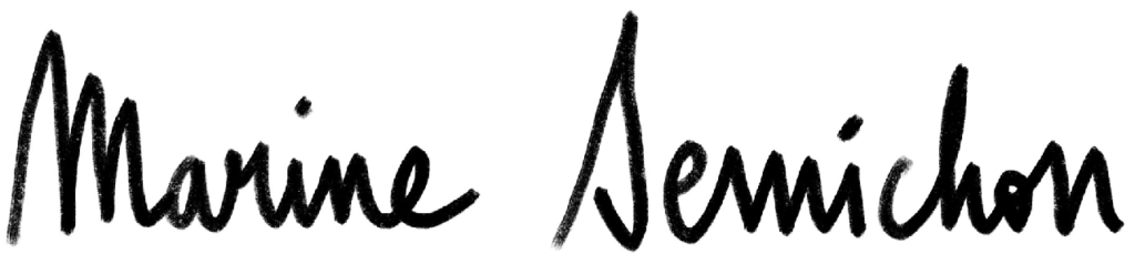 Hand written logo of Marine Semichon